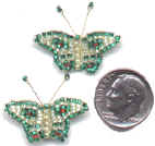 butterfly earrings and dime (15/0 seed beads)